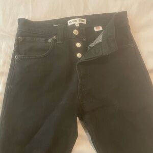 Re/Done Black Button-Fly Levi’s jeans